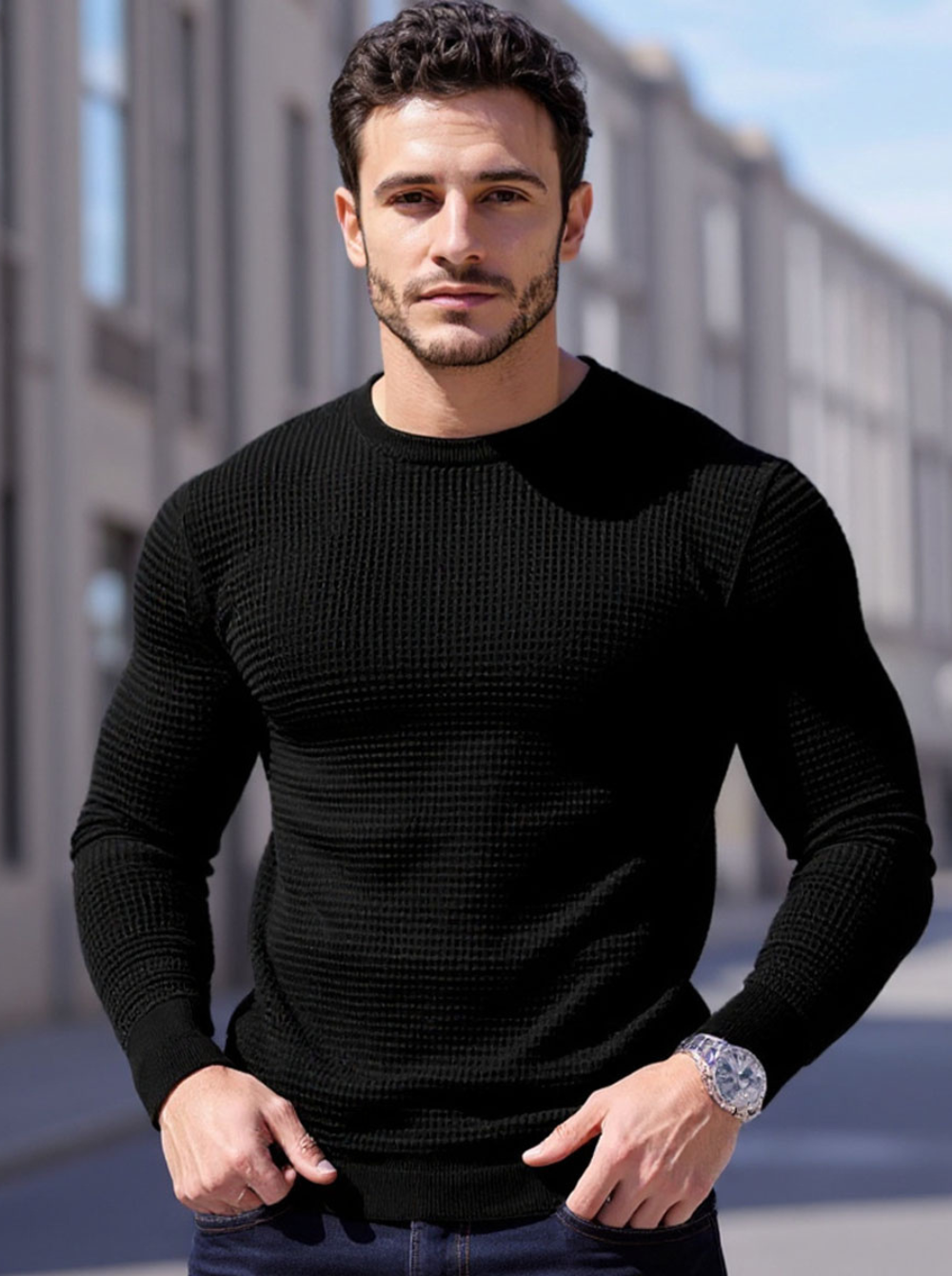 Waffle Full Sleeve T-Shirt