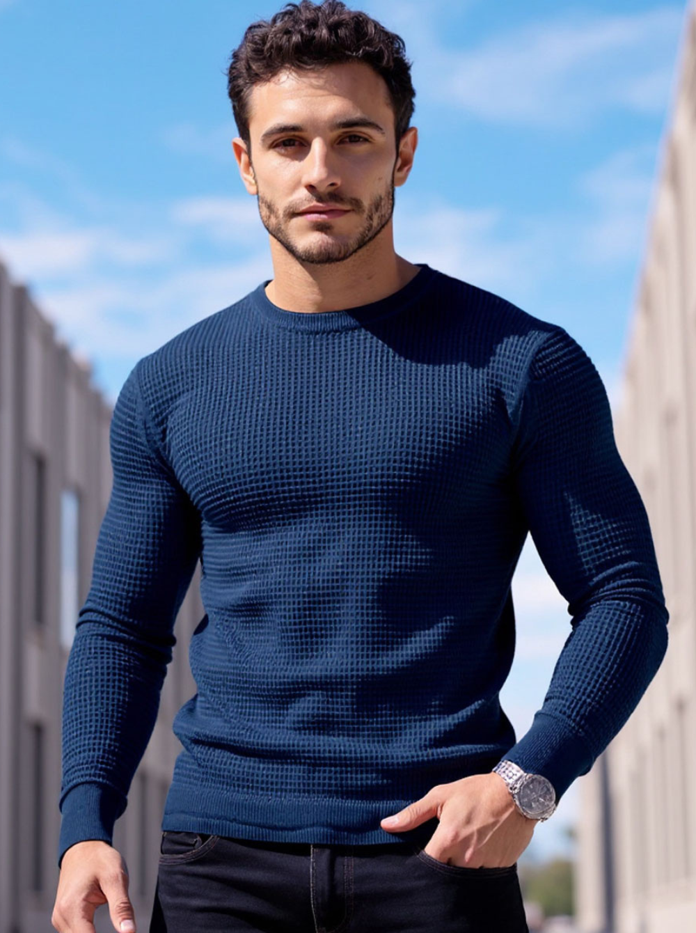Waffle Full Sleeve T-Shirt