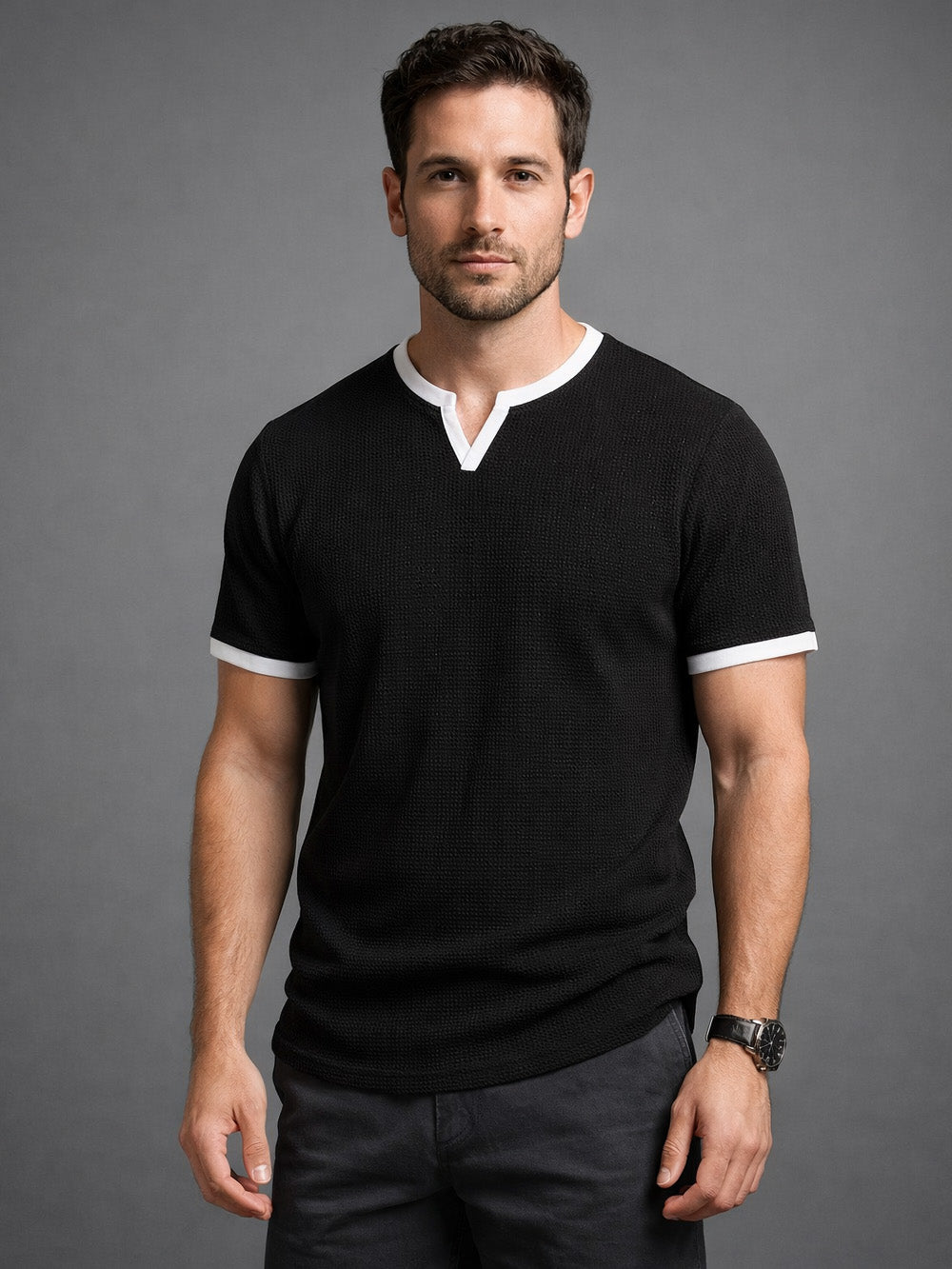 Waffle V-Neck