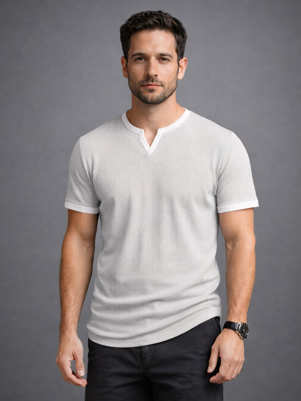 Waffle V-Neck