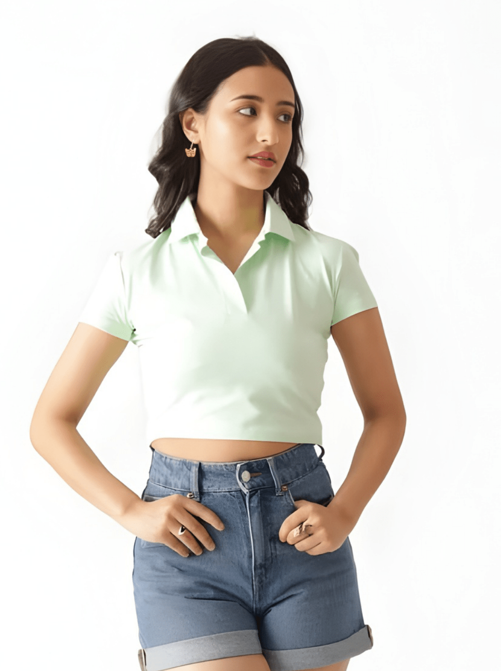 Self Coller Crop Polo - Darshan Enterprises